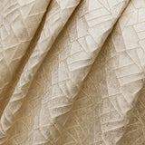 Beige Mosaics Textured Foil Printed Jacquard Curtain Panels
