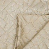 Beige Mosaics Textured Foil Printed Jacquard Curtain Panels