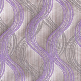 Purple Stripes Jacquard Weave Curtain Panels, Swirls Curtain