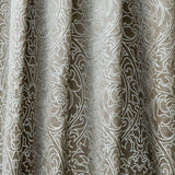 Damask Ornate Embroidered Polyester Weaved Curtain Panels