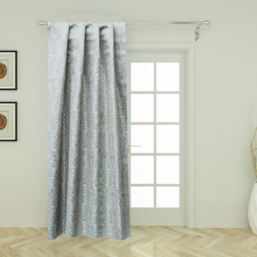 Pearl Grey Jacquard Fabric By The Metre