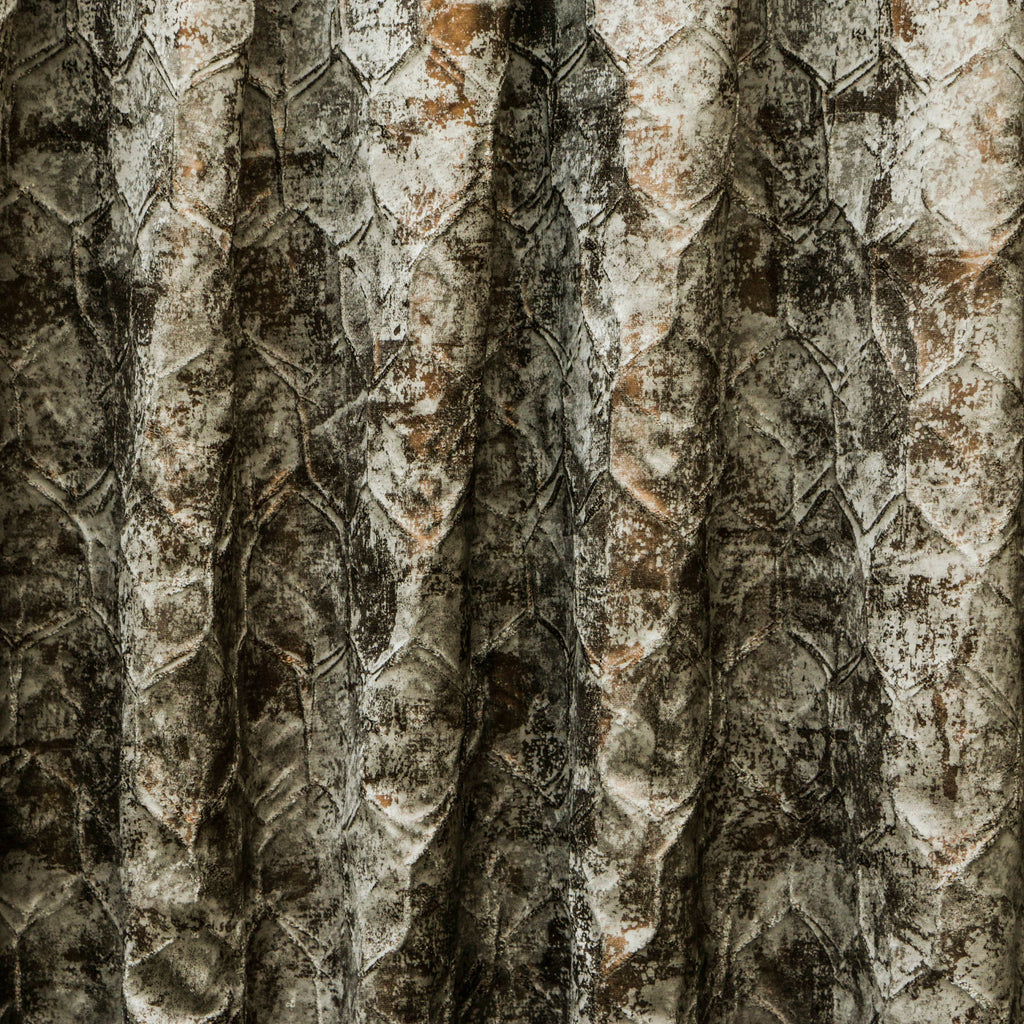 Antique Hexagons Foil Jacquard Fabric By The Metre