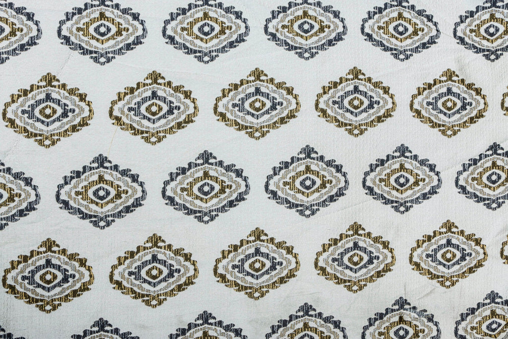 Gold And Grey Jacquard Fabric By The Metre