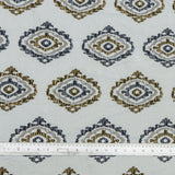 Gold N Grey Damask Jacquard Weave Textured Curtain Panels