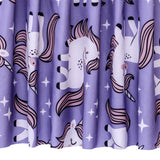 Unicorn Kids Lavender Printed Cotton Curtain Panels