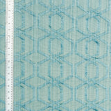Aqua Blue Jacquard Fabric By The Metre