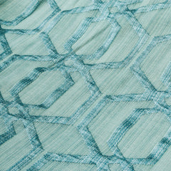 Aqua Blue Jacquard Fabric By The Metre