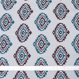 Burgundy Teal Damask Jacquard Weave Textured Curtain Panels
