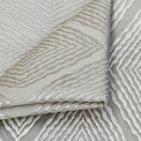 Greyish Beige Textured Diamonds Jacquard Curtain Panels