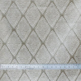 Greyish Beige Textured Diamonds Jacquard Curtain Panels