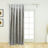 Greyish Beige Textured Diamonds Jacquard Curtain Panels