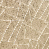 Beige Mosaics Textured Foil Printed Jacquard Curtain Panels