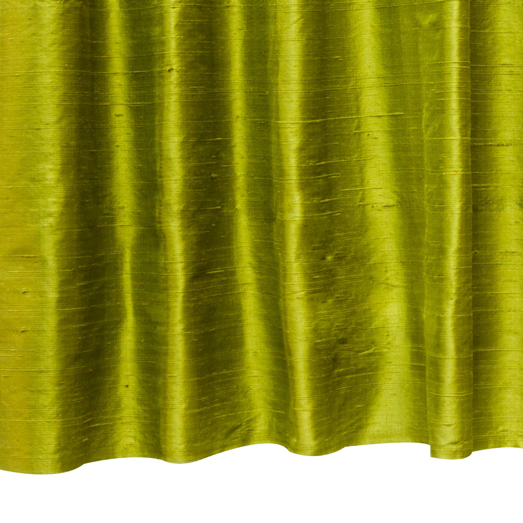 Chartreuse Pure Silk Dupioni Curtain Panels