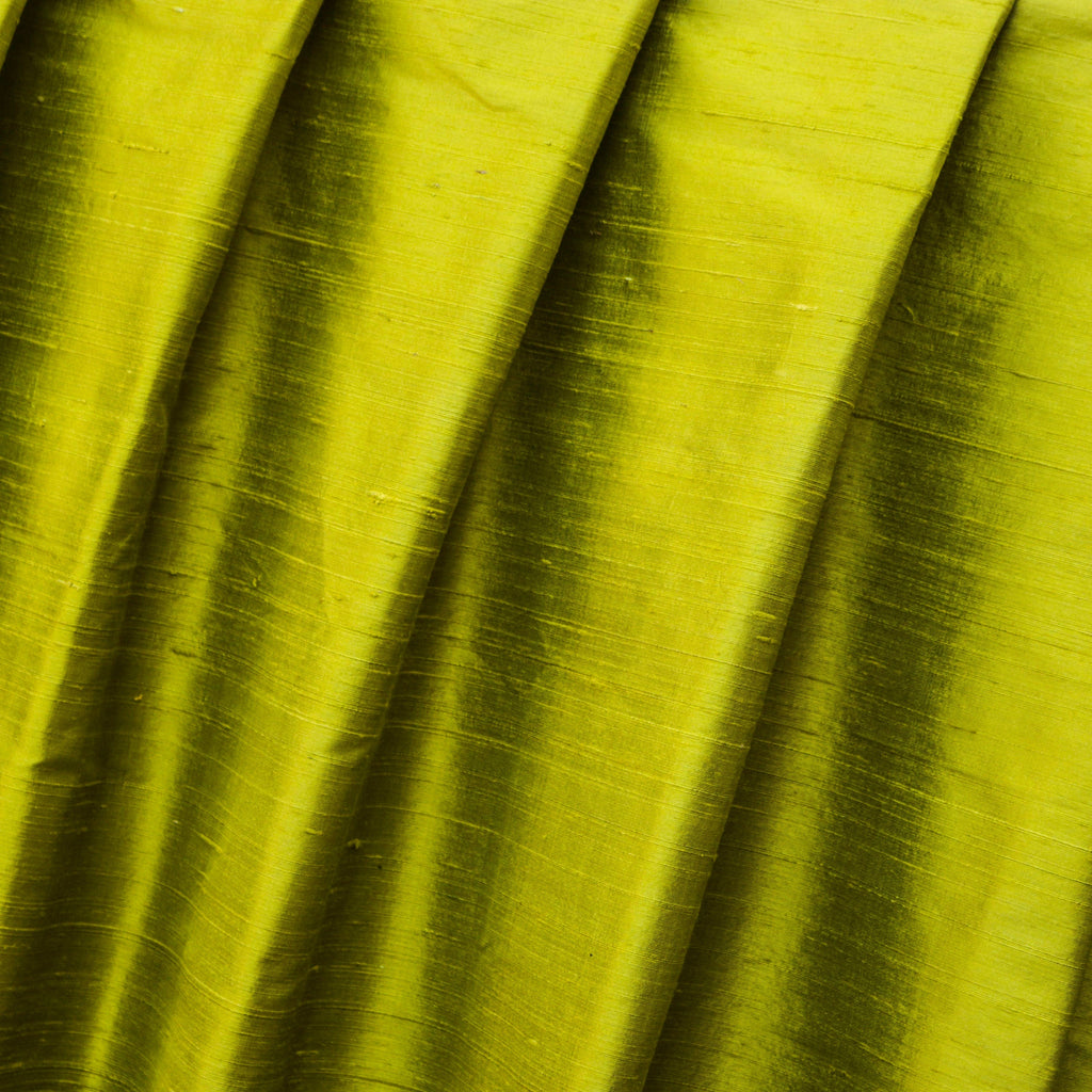 Chartreuse Pure Silk Dupioni Curtain Panels