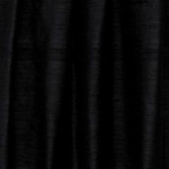 Black Pure Silk Dupioni Curtain Panels
