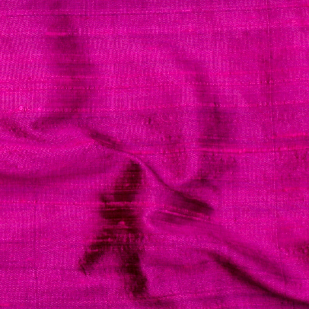 Dark Fuchsia Pink Pure Silk Dupioni Curtain Panels