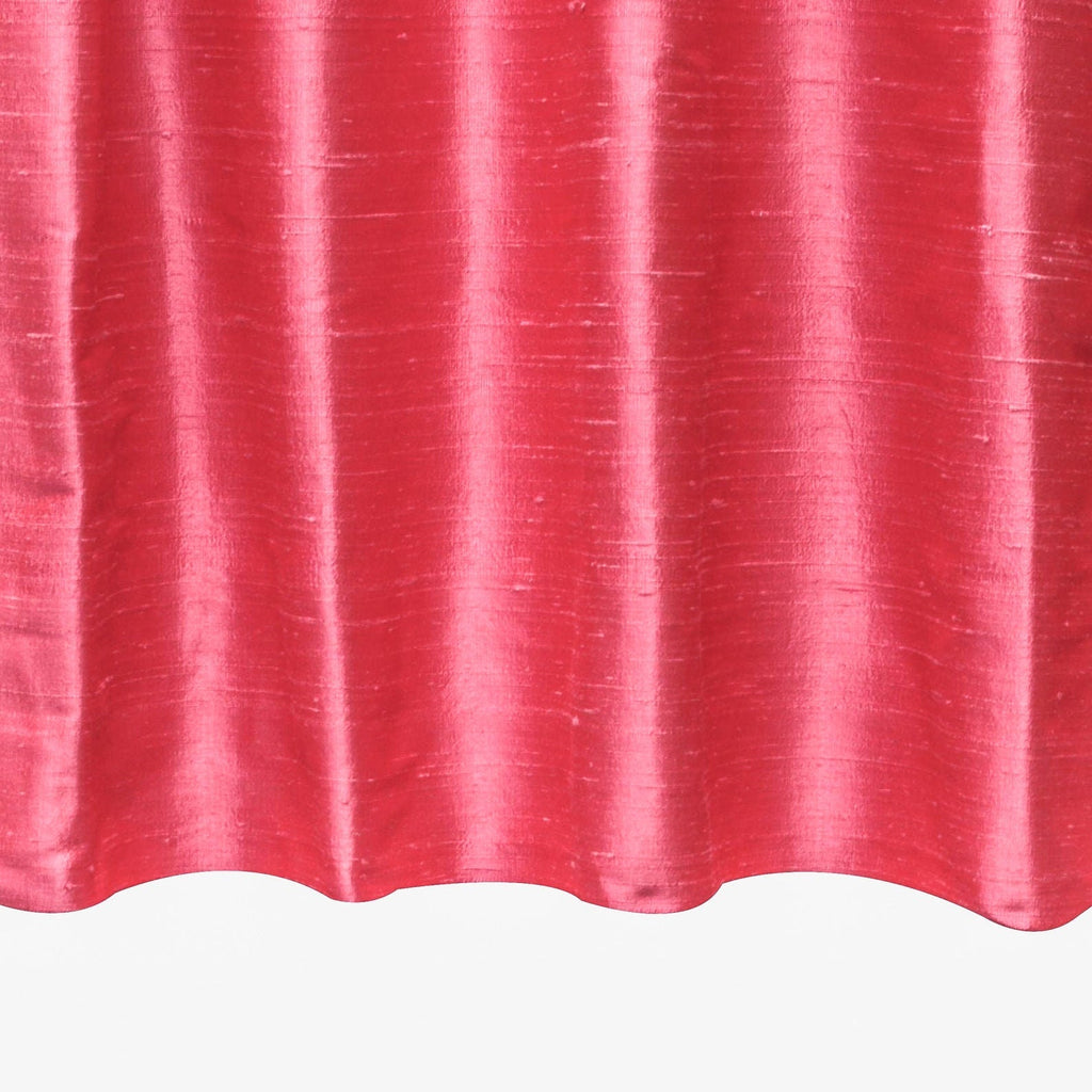 Coral Pink Pure Silk Dupioni Curtain Panels