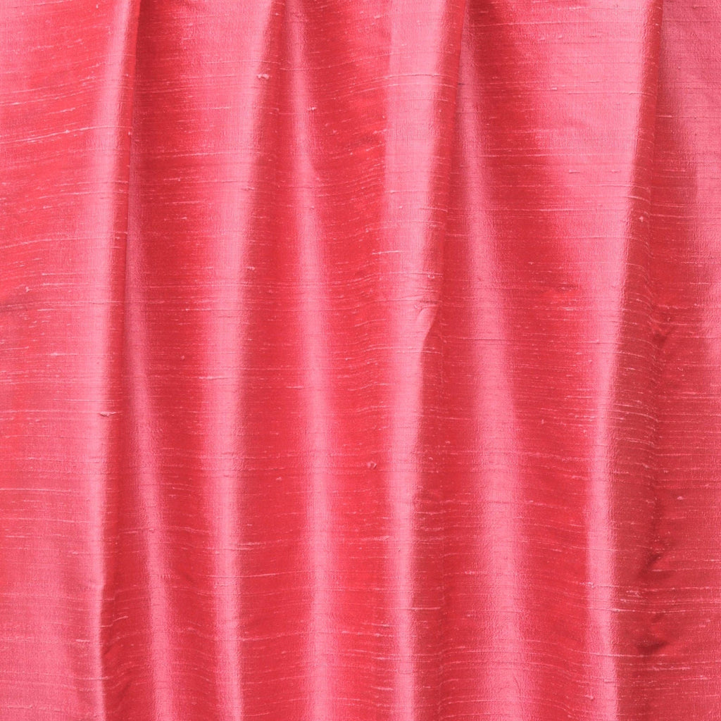 Coral Pink Pure Silk Dupioni Curtain Panels