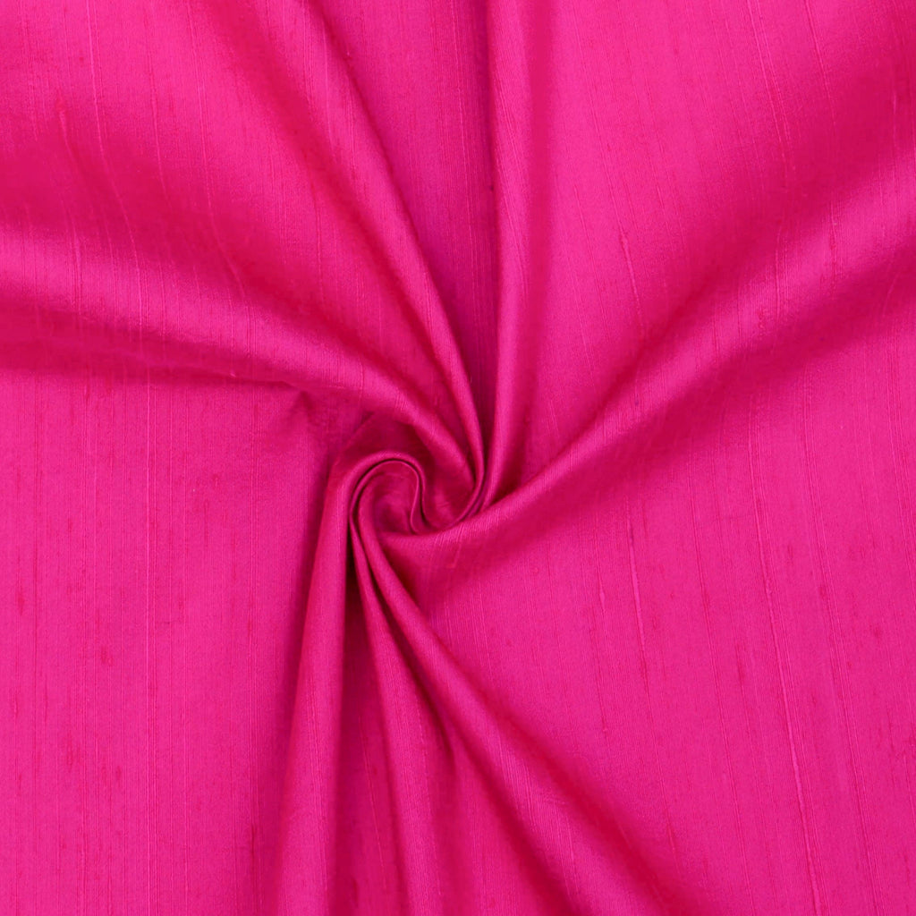 Fuchsia Pink Pure Silk Dupioni Curtain Panels