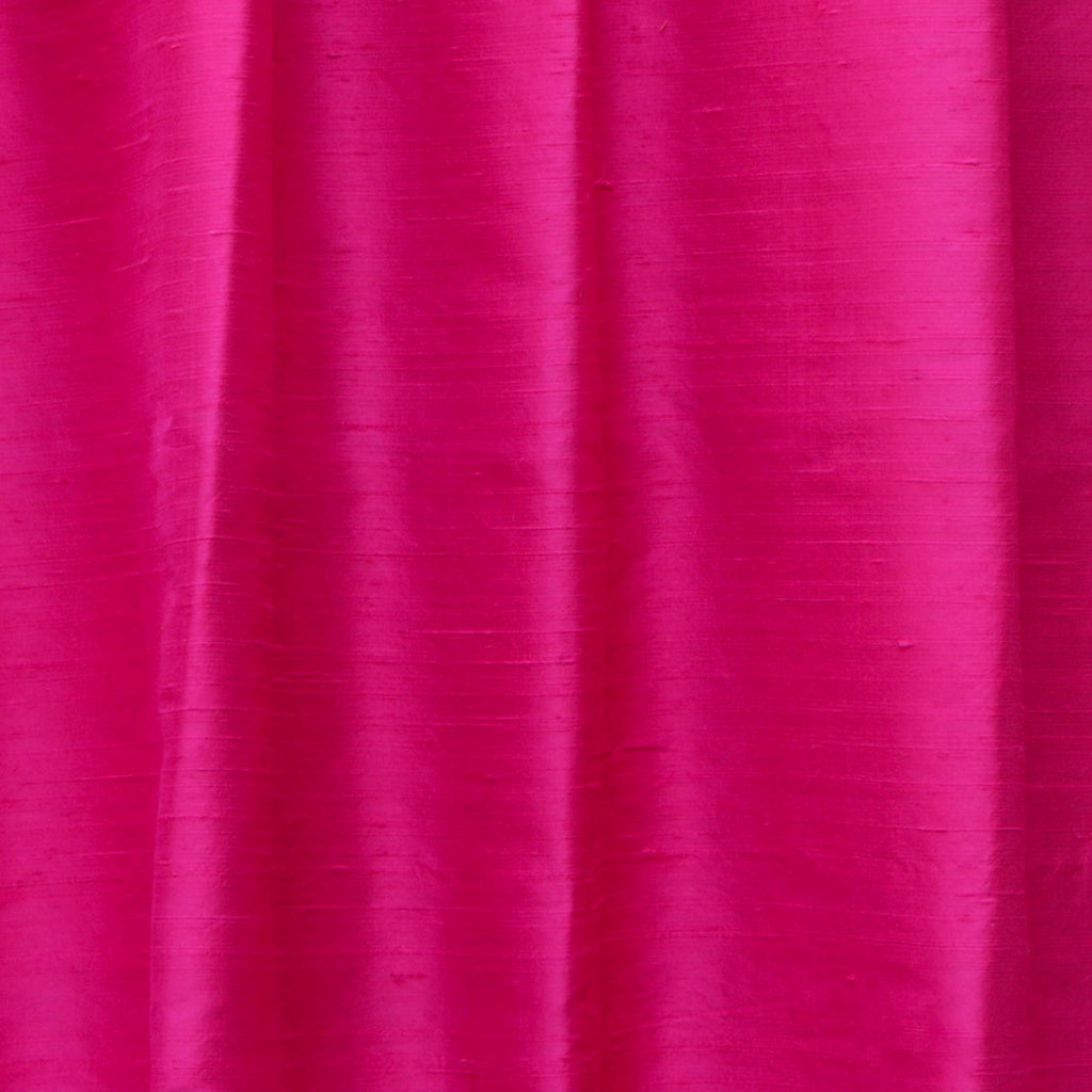 Fuchsia Pink Pure Silk Dupioni Curtain Panels