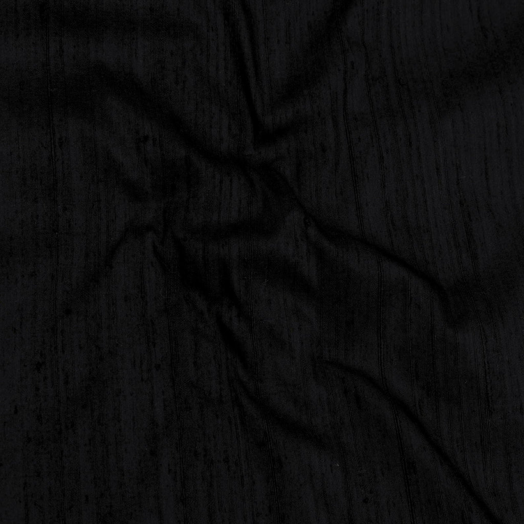 Black Pure Silk Dupioni Curtain Panels