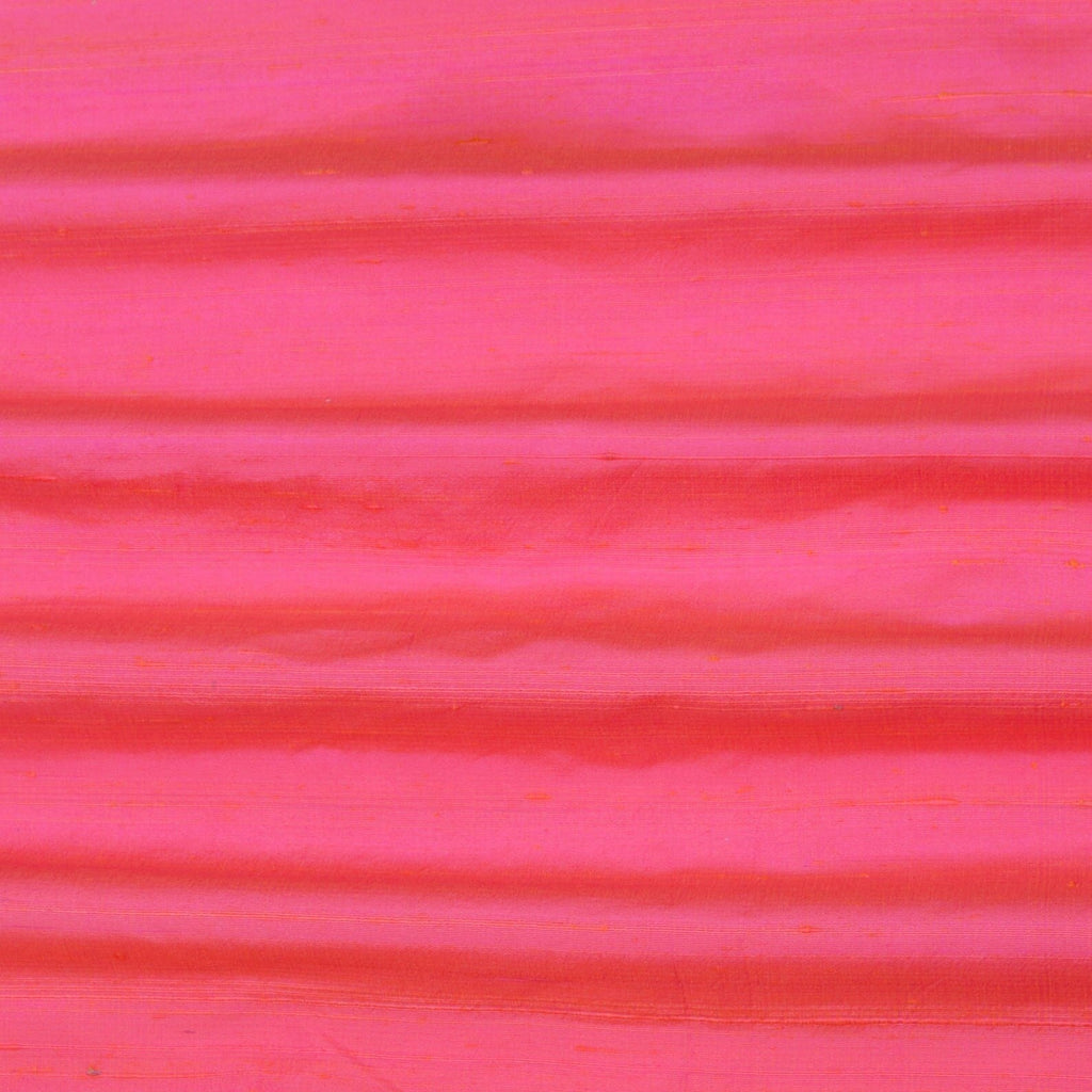 Pink & Orange Pure Silk Dupioni Curtain Panels
