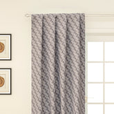 Beige Triangles Jacquard Weave Geometric Curtain Panels