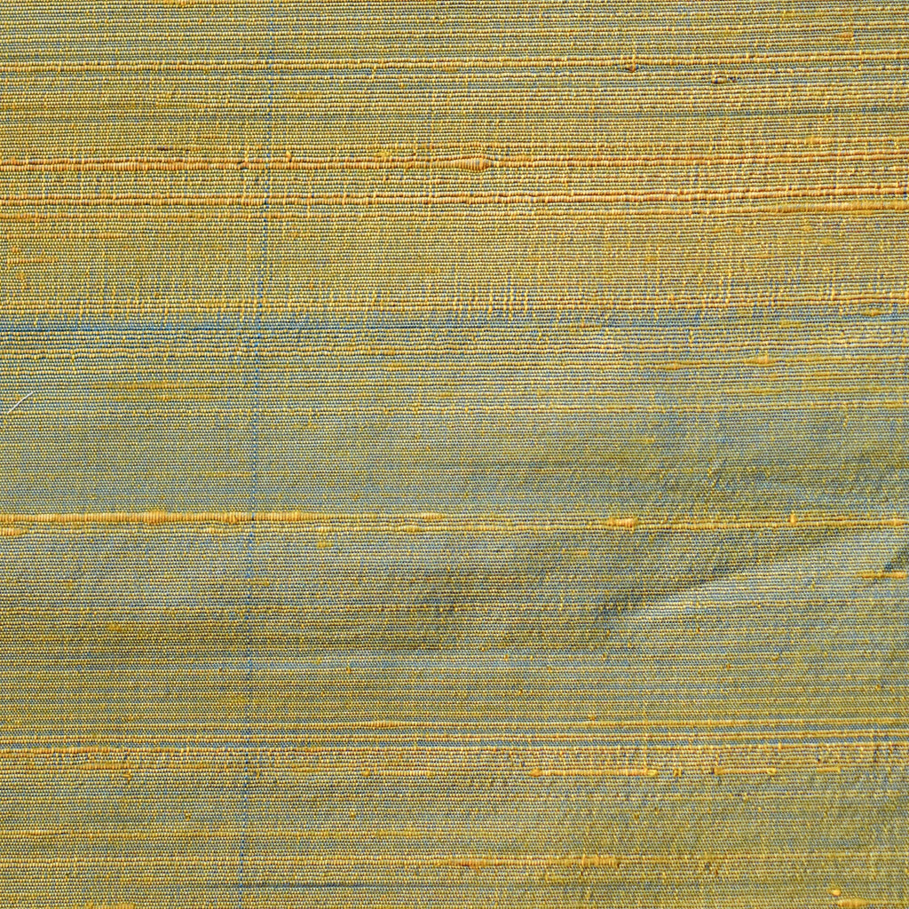 Turquoise & Gold Silk Dupioni Curtain Panels