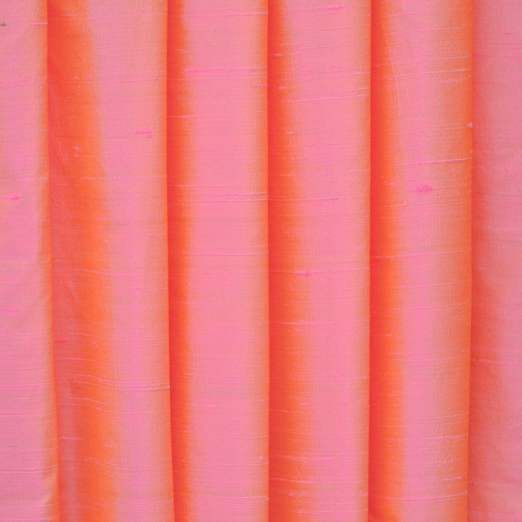 Pink And Gold Silk Dupioni Curtain Panels