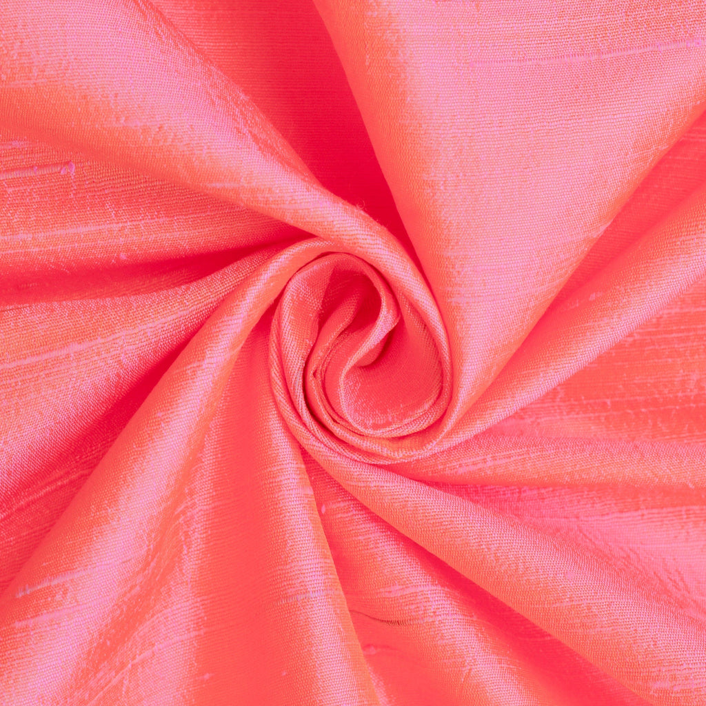 Pink And Gold Silk Dupioni Curtain Panels