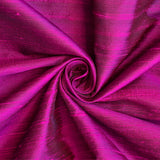 Dark Fuchsia Pink Silk Dupioni Curtain Panels