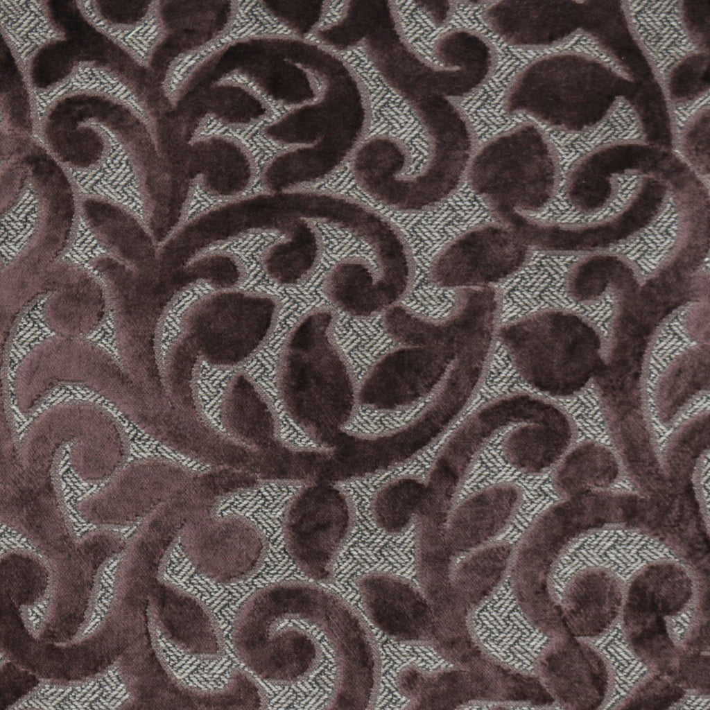 Dark Brown Velvet Flower Jacquard Velvet Curtain Panels
