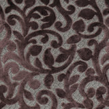 Dark Brown Velvet Flower Jacquard Velvet Curtain Panels