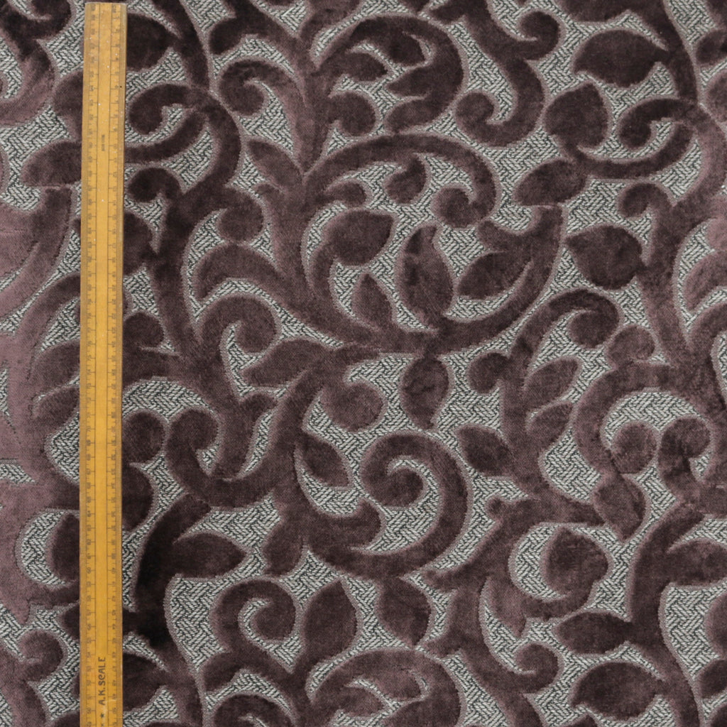 Dark Brown Velvet Flower Jacquard Velvet Curtain Panels