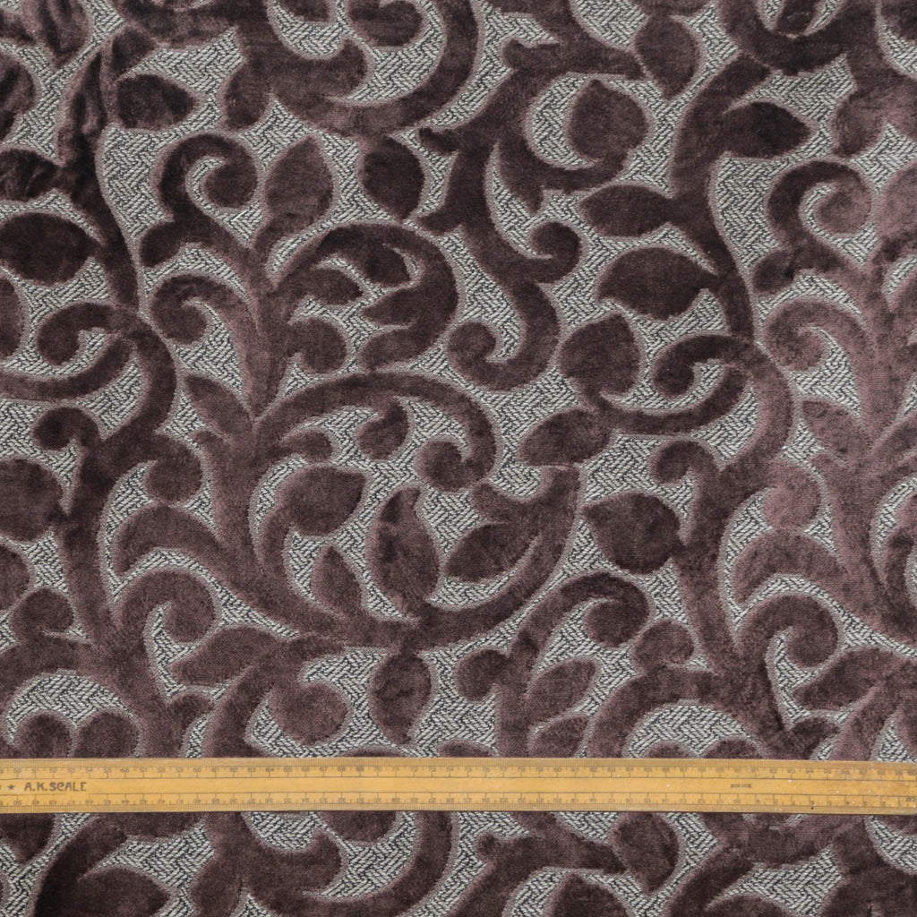 Dark Brown Velvet Flower Jacquard Velvet Curtain Panels