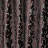 Dark Brown Velvet Flower Jacquard Velvet Curtain Panels