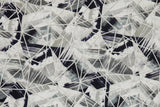 Abstract Triangles Printed Cotton Embroidery Curtain Panels