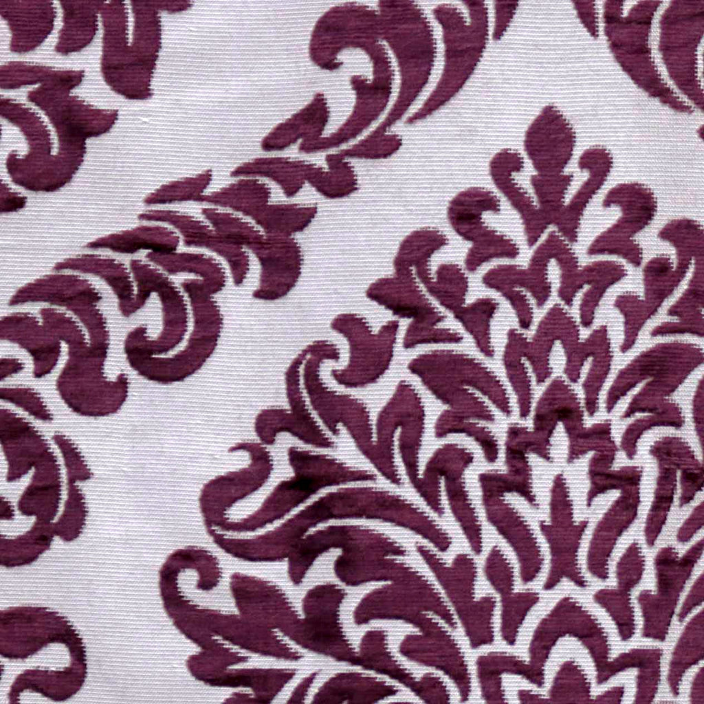 Purple Burntout Velvet Fabric By The Metre