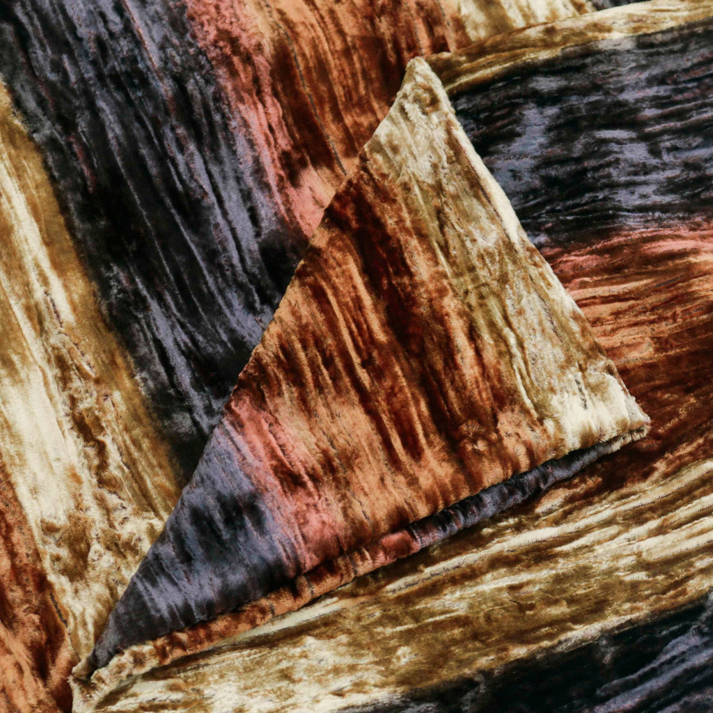 Ombre Crushed Velvet Fabric By The Metre