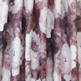 Dreamy Roses Purple, Maroon Printed Cotton Curtain Panels