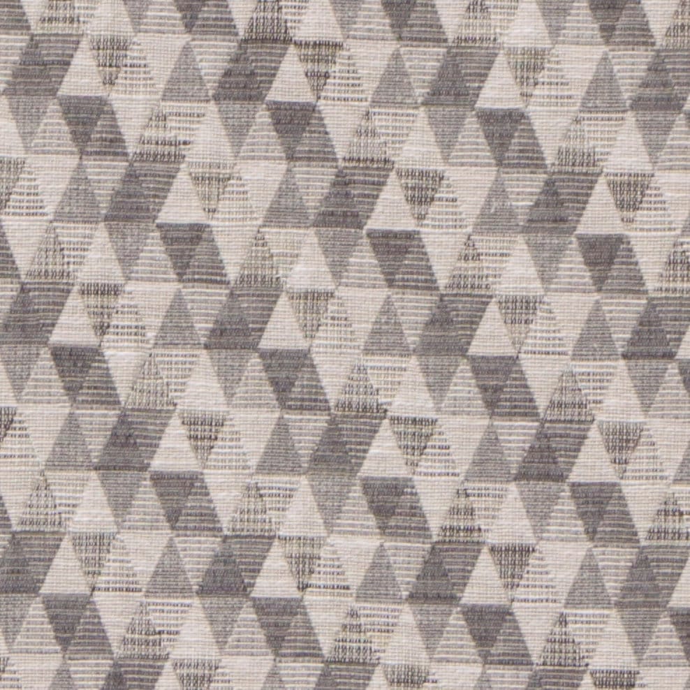 Beige Triangles Jacquard Velvet Fabric By The Metre