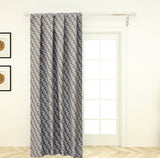 Beige Triangles Jacquard Weave Geometric Curtain Panels