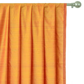 Saffron Orange Silk Dupioni Curtain Panels