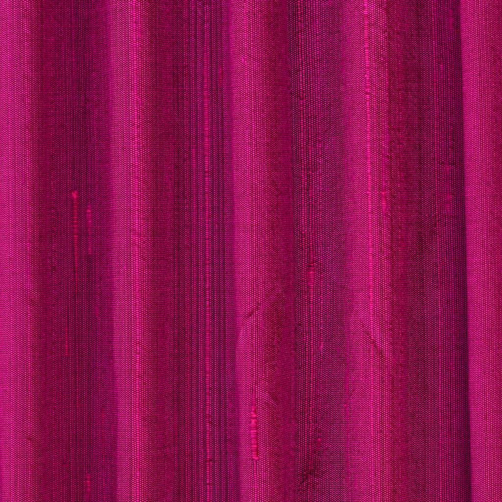 Dark Fuchsia Pink Silk Dupioni Curtain Panels