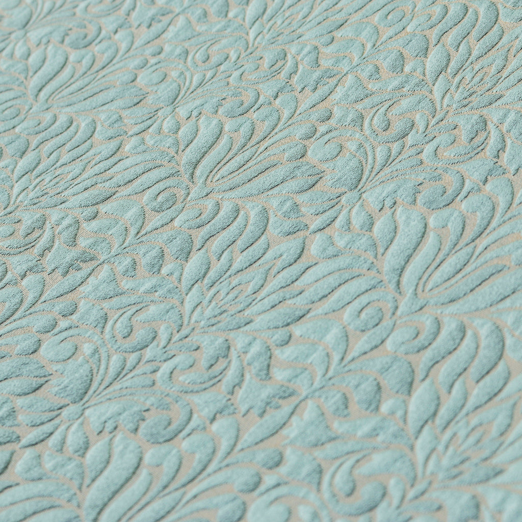 Teal Jacquard Fabric By The Metre
