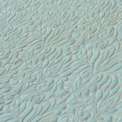 Teal Jacquard Fabric By The Metre