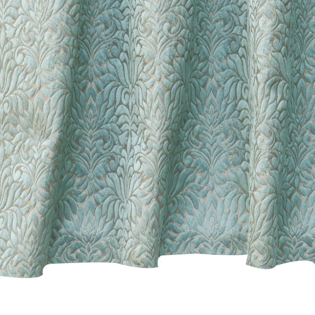Teal Jacquard Fabric By The Metre
