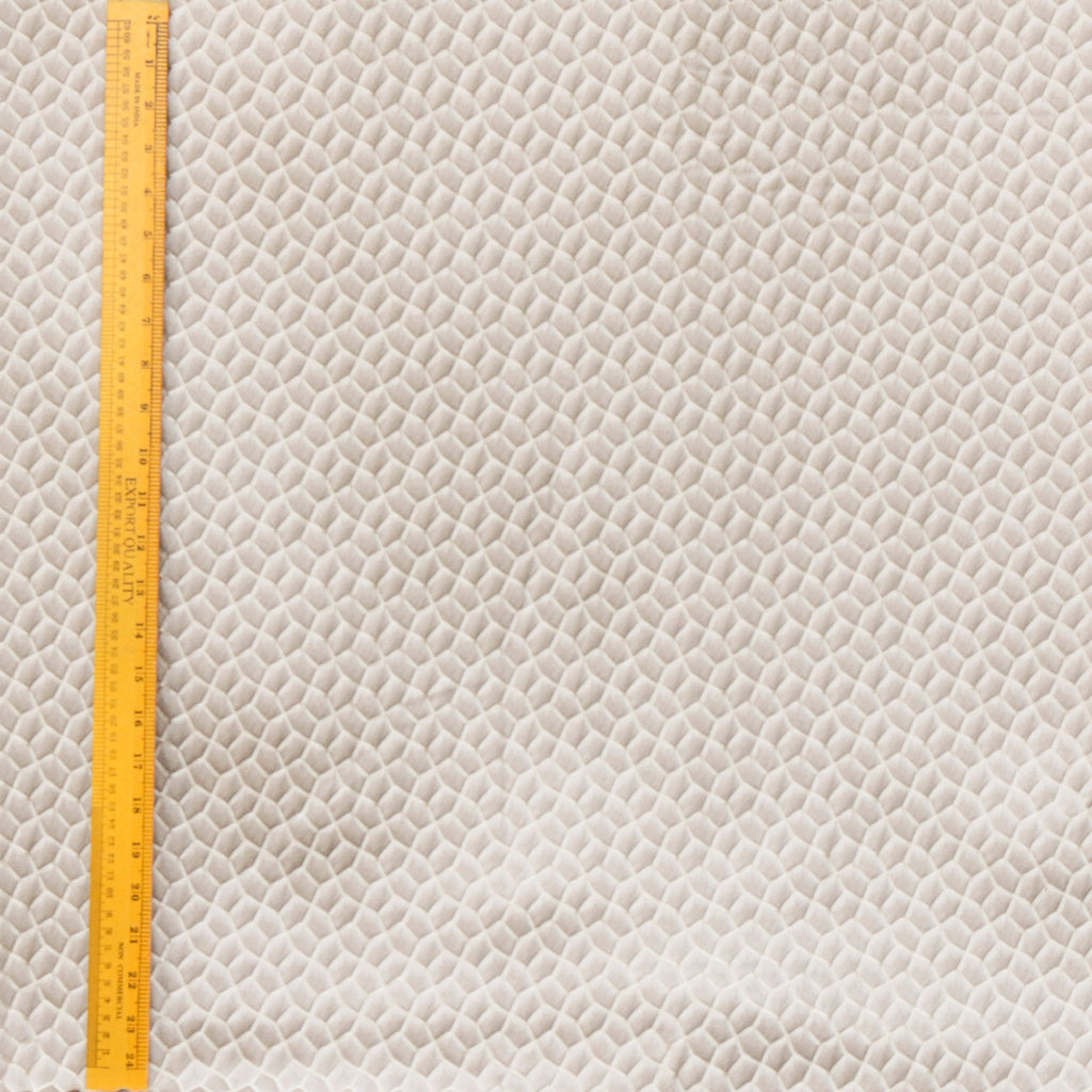 Cream Hexagon Geometric Jacquard Weaved Curtain Panels