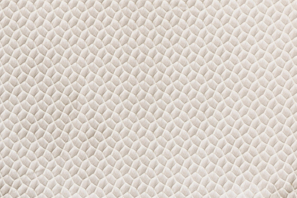 Cream Hexagon Jacquard Fabric By The Metre