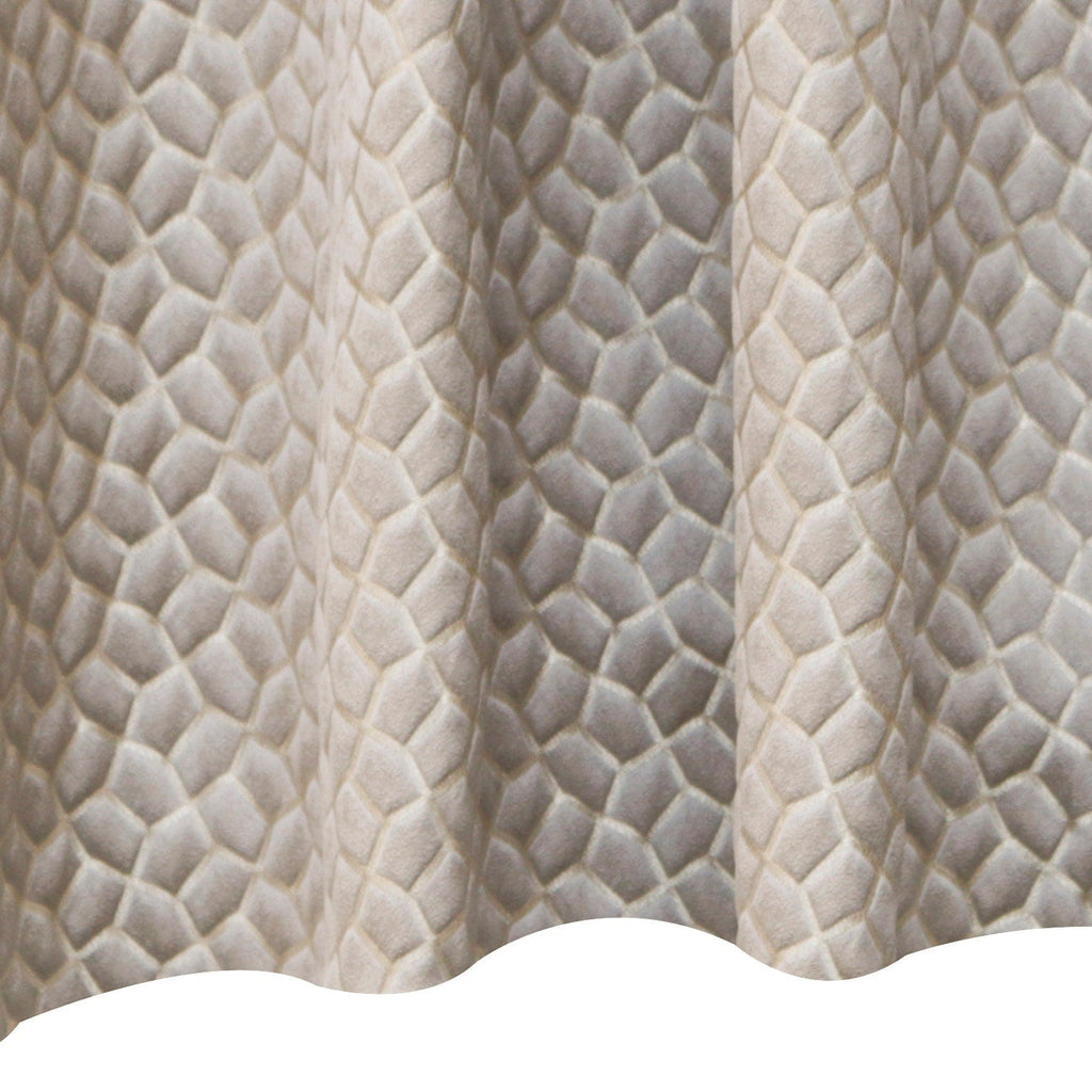 Cream Hexagon Jacquard Fabric By The Metre
